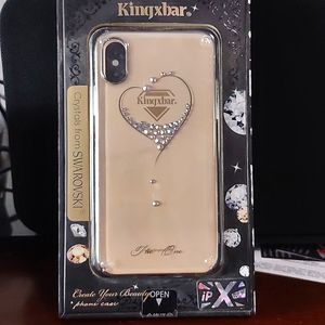 NIB - Kingxbar iPhone X cell phone shockproof case w/ Swarovski crystals